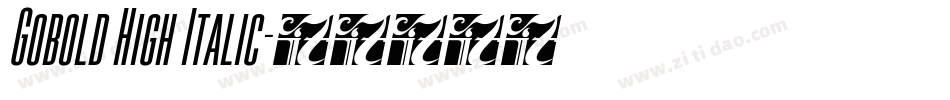 Gobold High Italic字体转换